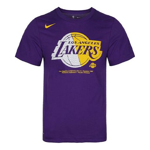 Тениска Nike Los Angeles Lakers Dri-FIT Round Neck T-Shirt Лилаво | AT0422-547