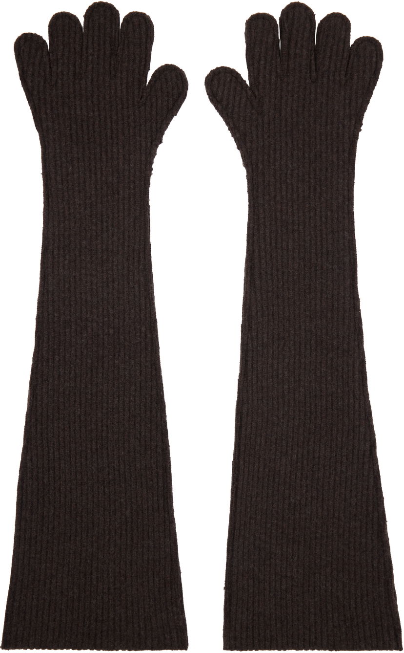 Ръкавици Marni Oversized Wool Gloves Кафяво | GNMC0036A1 UFWH22