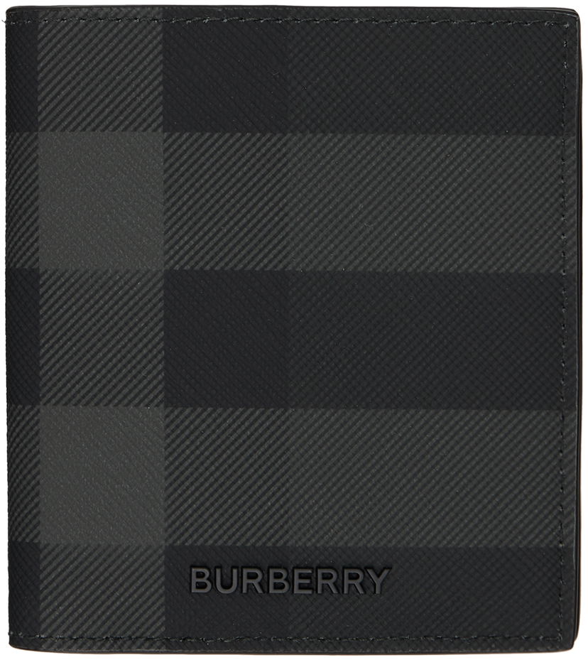 Портфейл Burberry Check Bifold Wallet Черно | 8073276