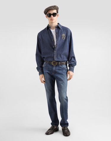 Дънки Dolce & Gabbana Regular Fit Cotton Jeans With Tag Синьо | GYJCCZG8MU2S9001, 1