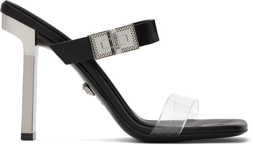 Грижа за обувките Versace Versace Medusa Heeled Sandals Черно | 1017187_1A08651_1B00P