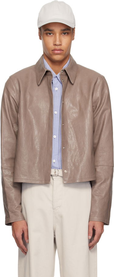 Яке OUR LEGACY Our Legacy Auto Leather Cropped Shirt Jacket Кафяво | W2259A7, 0