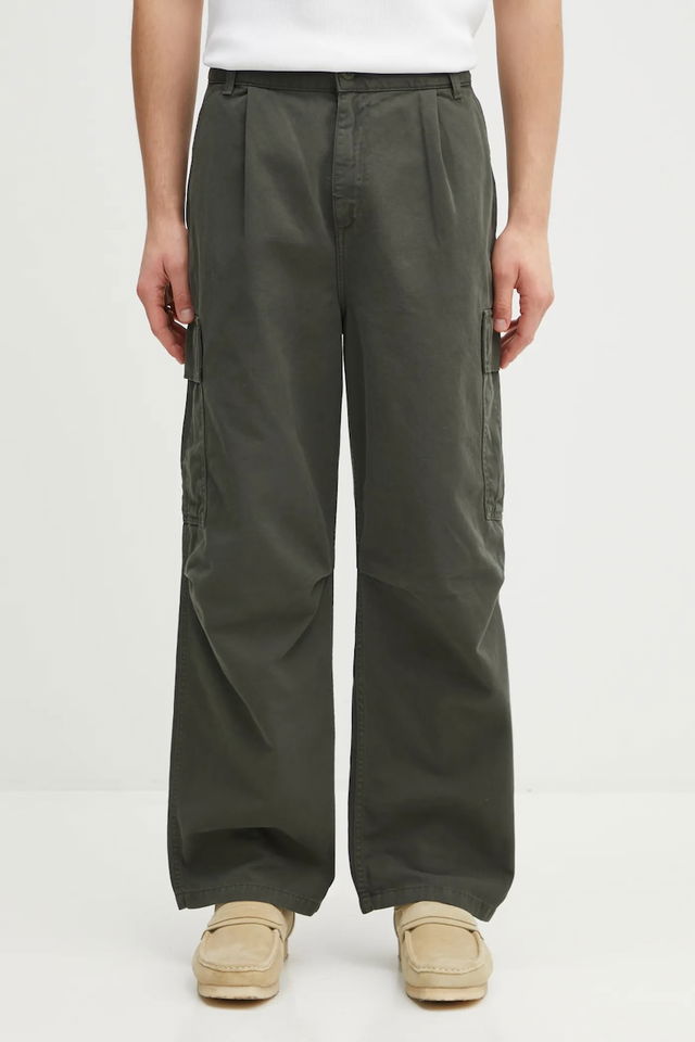 Cole Pleated Wide-Leg Cargo Pants