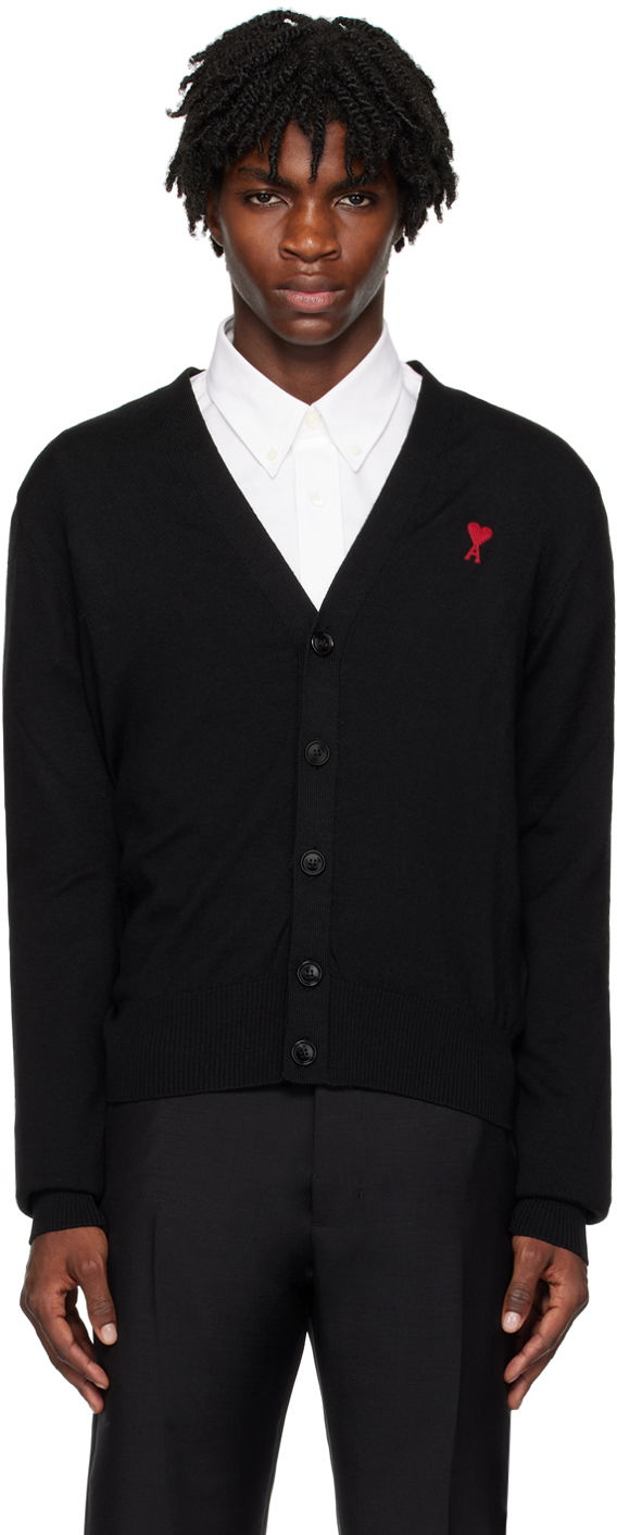Пуловер AMI Cardigan Черно | BFHKC111.KN0025, 0