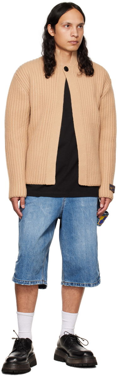 Пуловер We11done We11done Stand Collar Knit Cardigan Бежово | WD-KC3-22-612-U-BG, 3