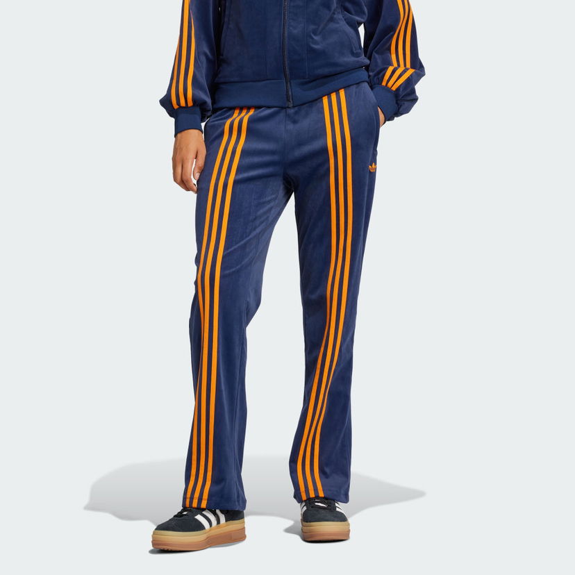 Спортни панталони adidas Performance Velour Track Pants Синьо | JN8290