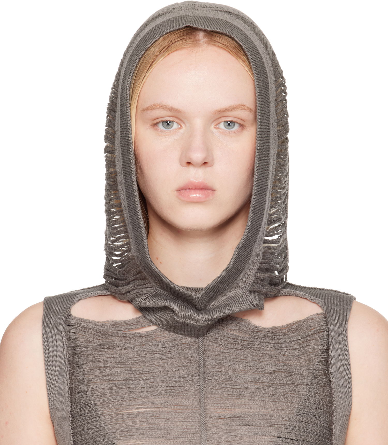 Пуловер Rick Owens Rick Owens Hollywood Jera Knitted Hood Сиво | RO01E7481 KGRIDM, 0