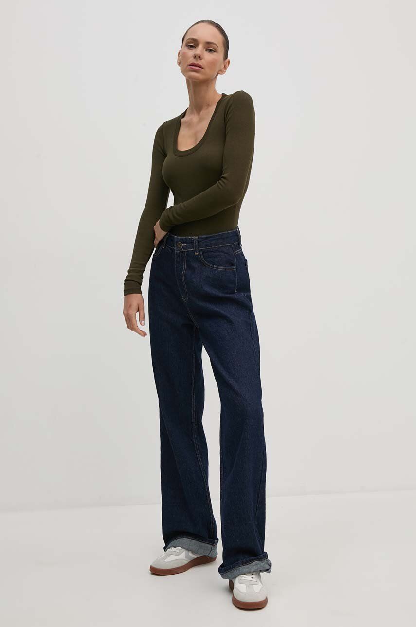 Тениска Polo by Ralph Lauren Long Sleeve Scoop Neck Top Зелено | 211941204, 1