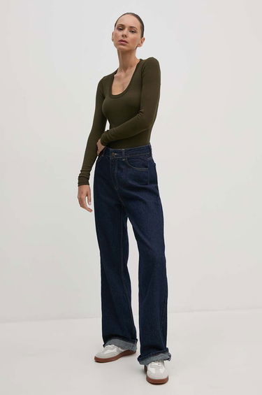 Тениска Polo by Ralph Lauren Long Sleeve Scoop Neck Top Зелено | 211941204, 1