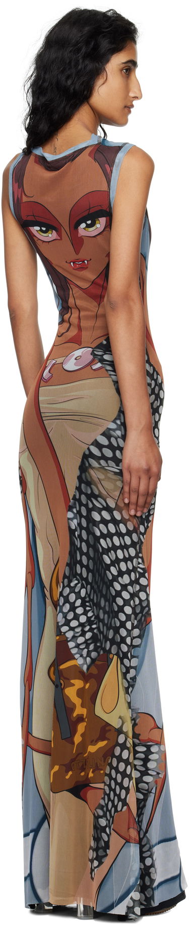 Pокля Ottolinger Ottolinger Printed Mesh Maxi Dress Многоцветен | 101-500301-04, 2