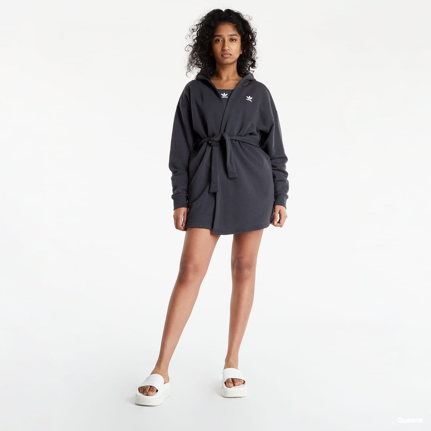 Pокля adidas Originals French Terry Hooded Dress Черно | HU1636, 0