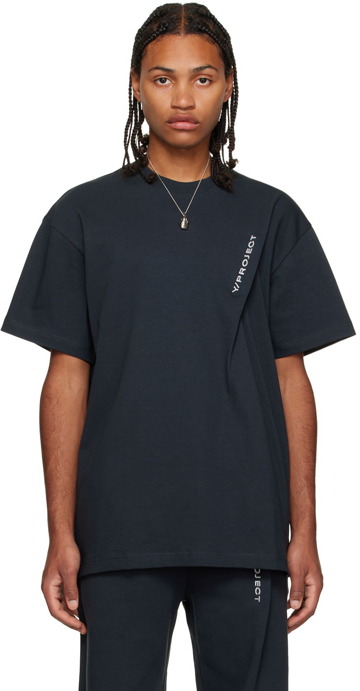 Тениска Y/PROJECT Pinched T-Shirt Сиво | TS71-S25, 0