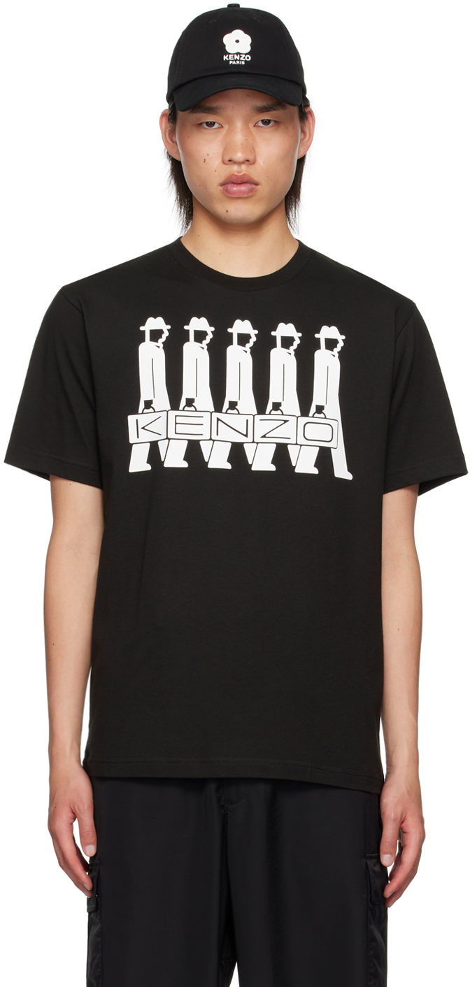 Тениска KENZO Black Paris Business Classic T-Shirt Черно | FE65TS2894SG, 0