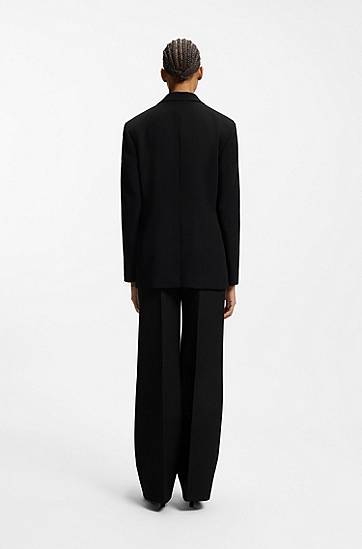 Яке BOSS Regular-fit blazer in stretch crepe Черно | 50554471, 1