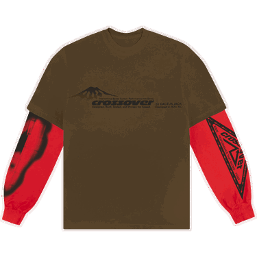 Тениска Cactus Jack by Travis Scott Crossover Long-Sleeve Кафяво | CJJ6 CL19 BROW, 0