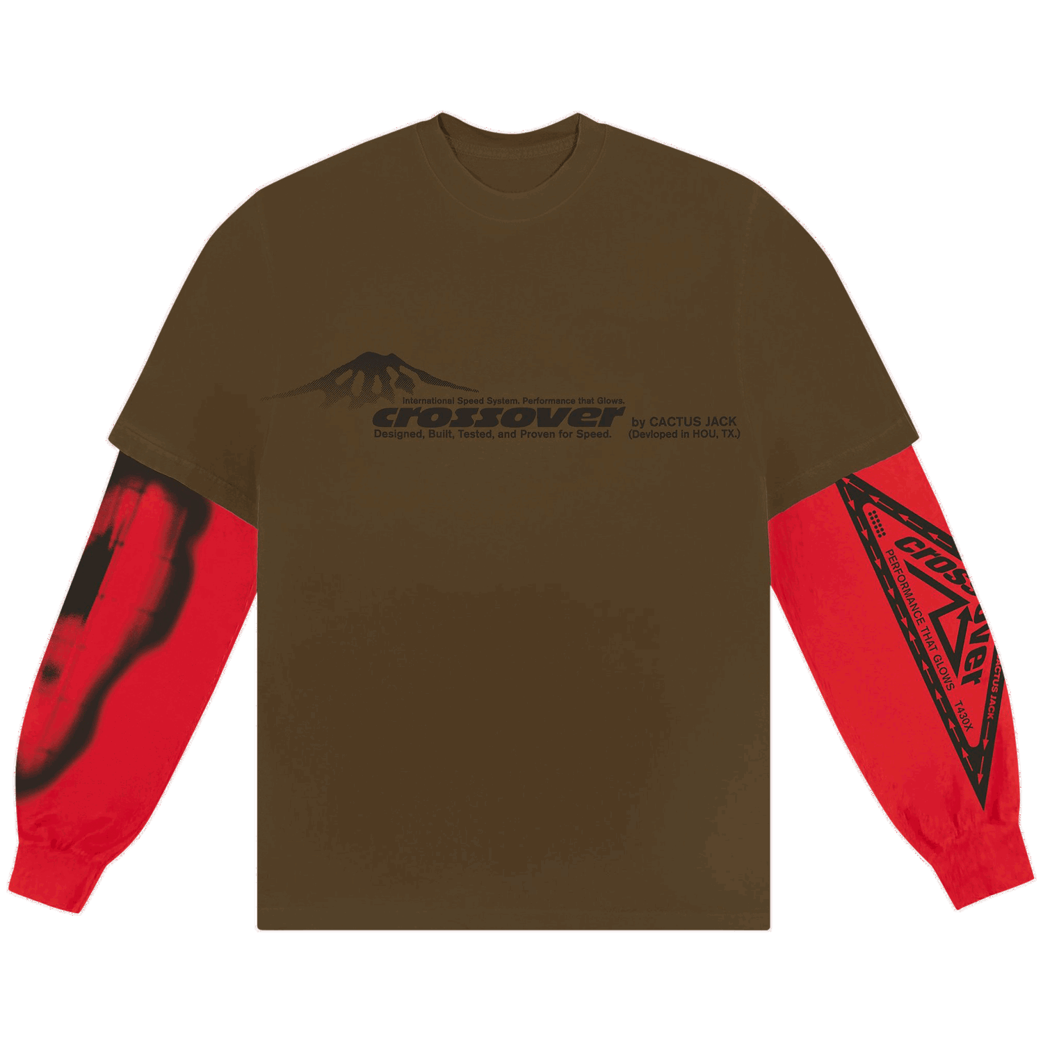 Тениска Cactus Jack by Travis Scott Crossover Long-Sleeve Кафяво | CJJ6 CL19 BROW, 0