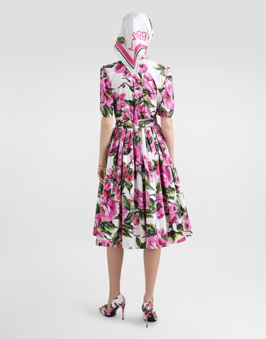 Pокля Dolce & Gabbana Dolce & Gabbana Cotton Jacquard Corset Dress with Floral Print Многоцветен | F6AGMTHS5S3HA5KR, 2