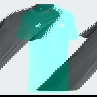 Тениска adidas Performance Sportswear Essentials Single Jersey 3-Stripes Зелено | IS1333, 3