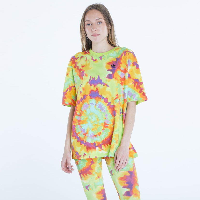 Тениска adidas Originals Tie-Dyed Oversized Short Sleeve Tee Жълто | IY7595