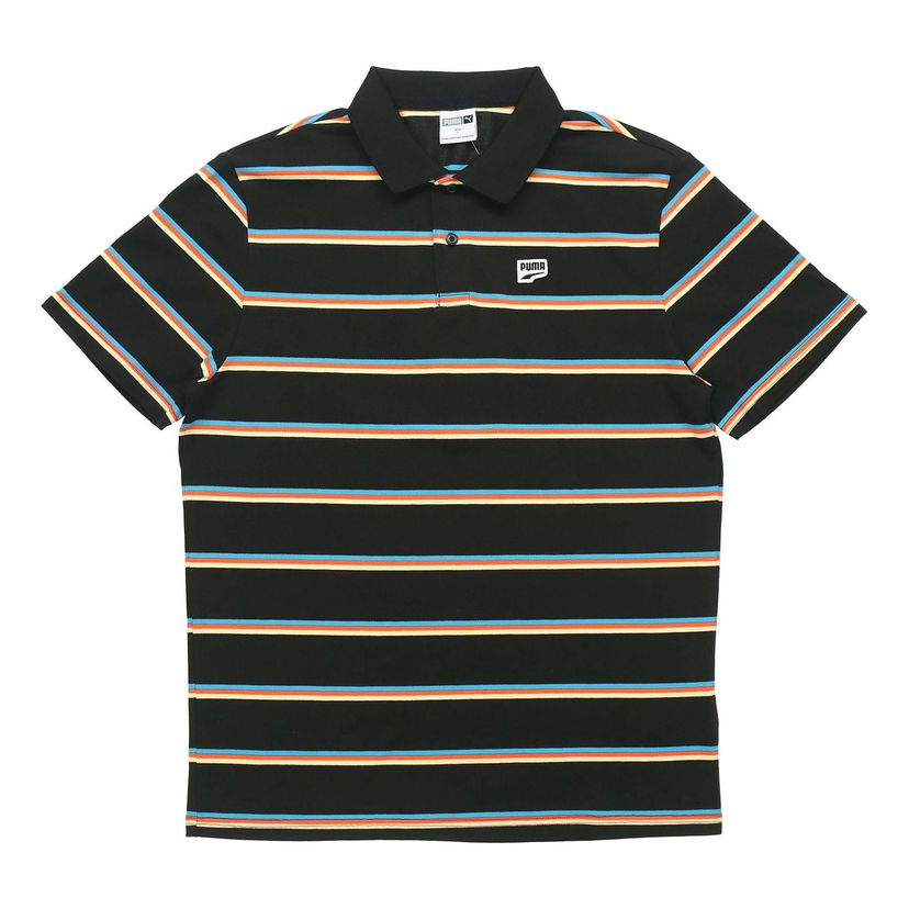 Поло тениска Puma Downtown Stripe Polo Черно | 599781-01
