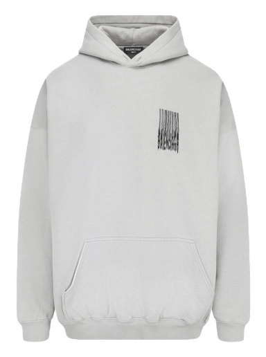 Суитчър Balenciaga Barcode Logo Fleece Boxy Hoodie Сиво | 651799TKVE68174