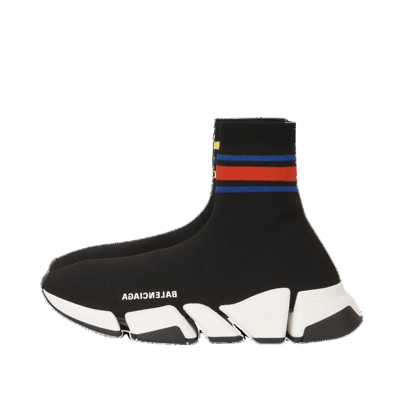Кецове и обувки Balenciaga Speed 2.0 Stripped Black W Черно | 674608W2F601467