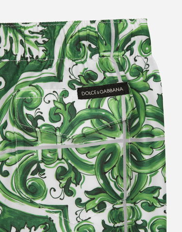 Бански Dolce & Gabbana Dolce & Gabbana Majolica Print Swim Trunks Зелено | L1J818ON01CH75DQ, 3