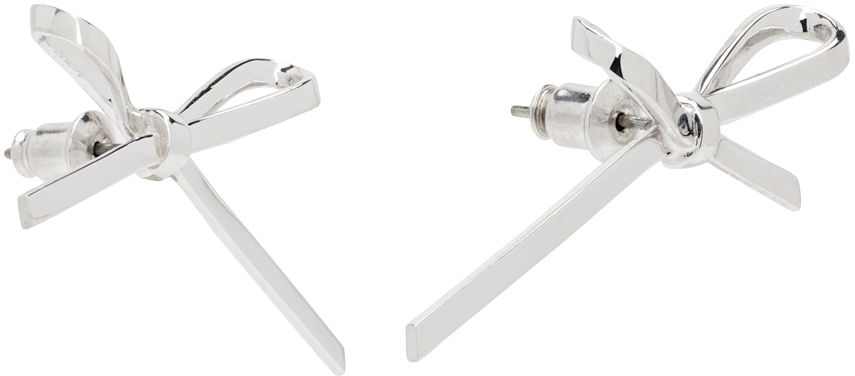 Обеци We11done We11done Bow Stud Earrings Металик | WD-AJ0-24-521-U-SV, 1