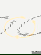 Gold-Tone Chain Bracelet with Pave Sphere