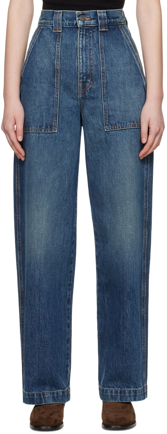Дънки Khaite Blue 'The Hewitt' Jeans Тъмно синьо | 1143908005, 0