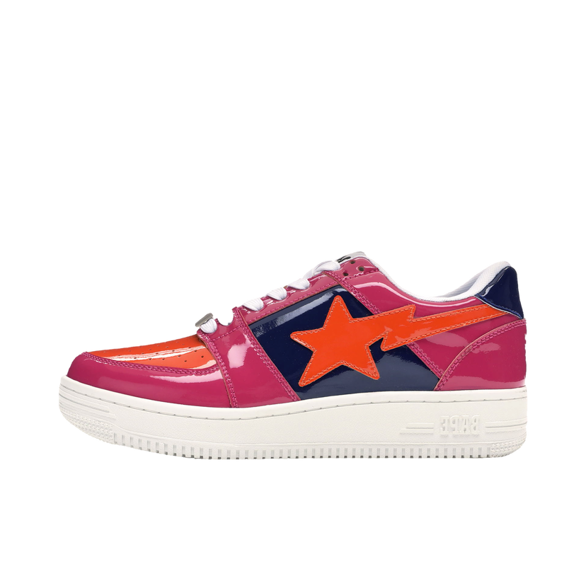 Кецове и обувки BAPE Bape Sta Low "Color Block Pink Orange Navy" Червено | 1F80191001-PNK