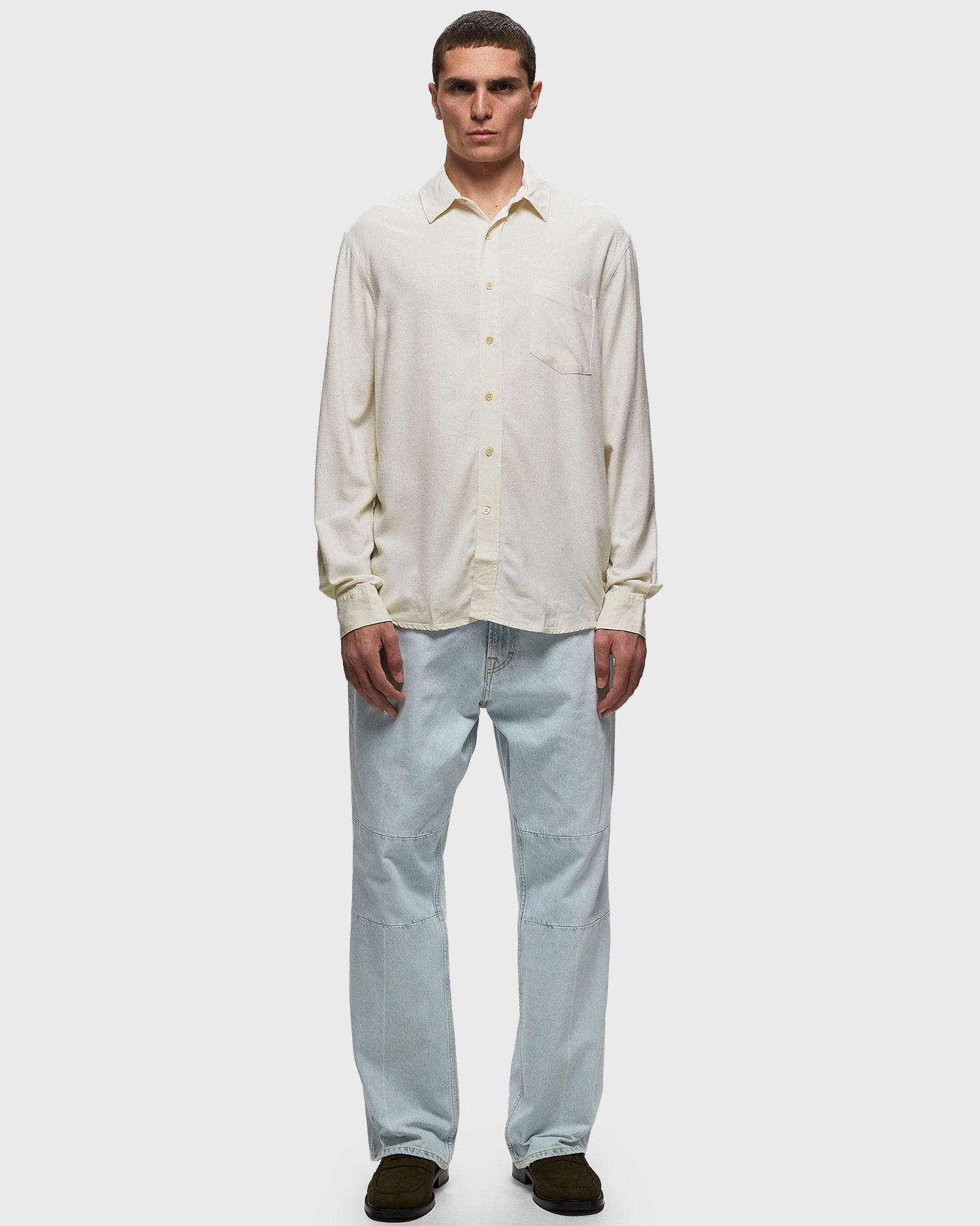 Риза OUR LEGACY Our Legacy Classic Silk Shirt Бяло | COCSWS, 1