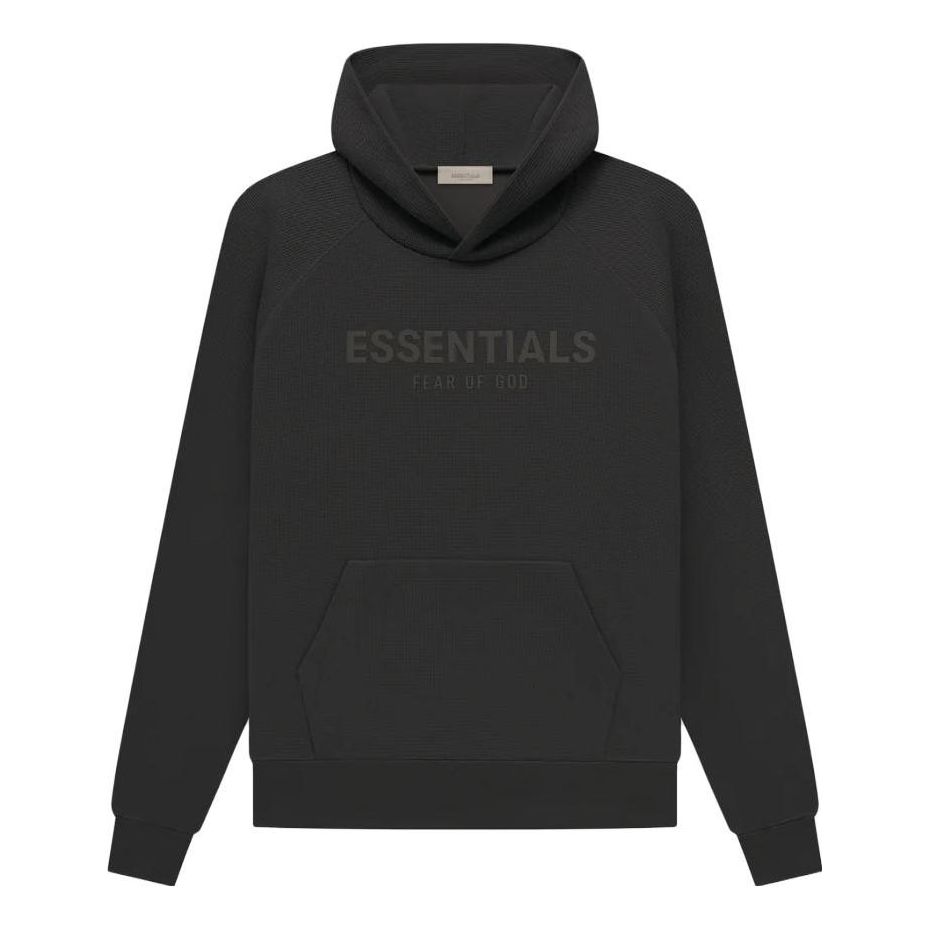 Суитчър Fear of God Essentials Waffle Raglan Hoodie Черно | FOG-SS23-037, 0