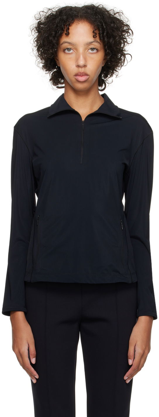 Суитчър The Row Estreilla Quarter-Zip Pullover Черно | 7466-K516