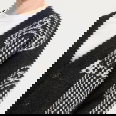 Пуловер Aries Oversized Chenille Column Knit Cardigan, Size Large Черно | AR20040-BLK, 5