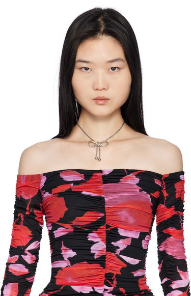 Колие Blumarine Blumarine Bow Choker Necklace Металик | P522W311A, 1