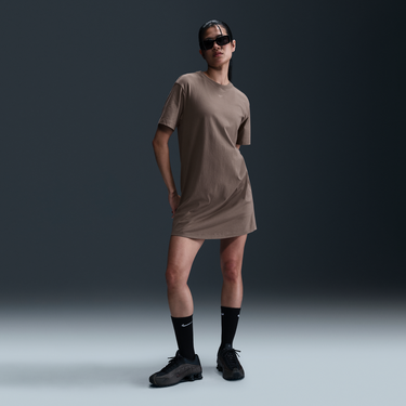 Тениска Nike Sportswear Chill Knit Relaxed Fit T-Shirt Dress Кафяво | DV7882-233, 2