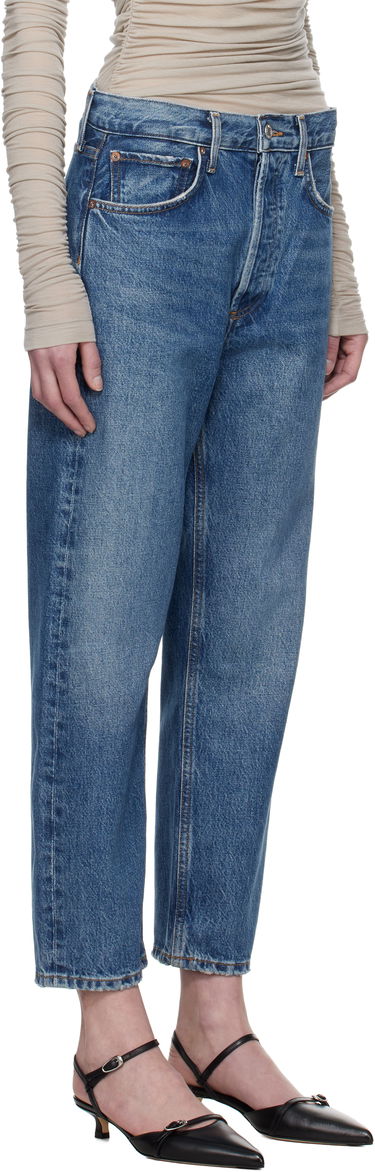 Дънки AGOLDE AGOLDE 90's Crop Mid Rise Straight Jeans Синьо | A173-1535, 1