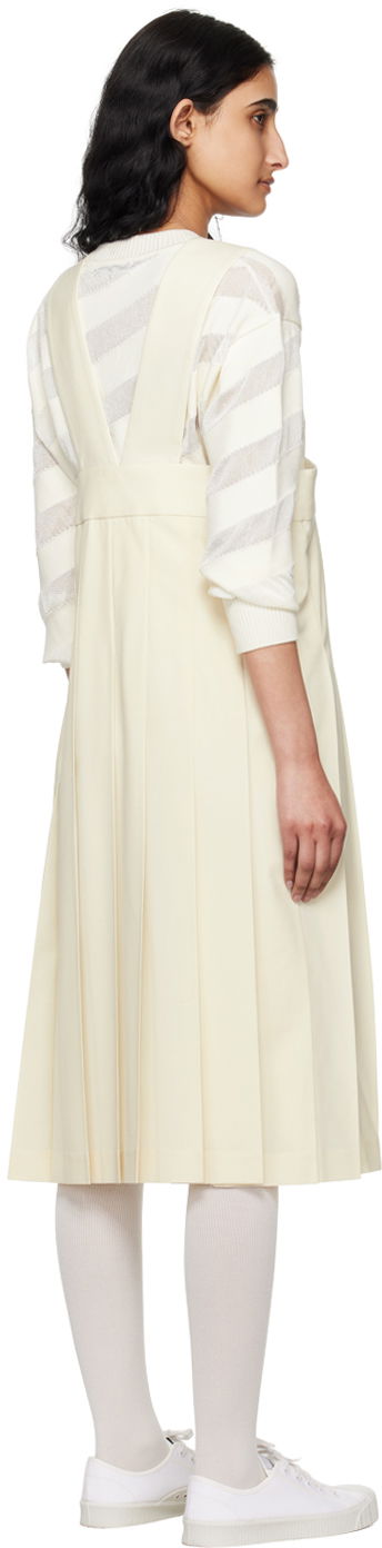 Pокля Comme des Garçons Comme des Garçons Girl Pleated Midi Dress Бяло | NM-A008-051, 2