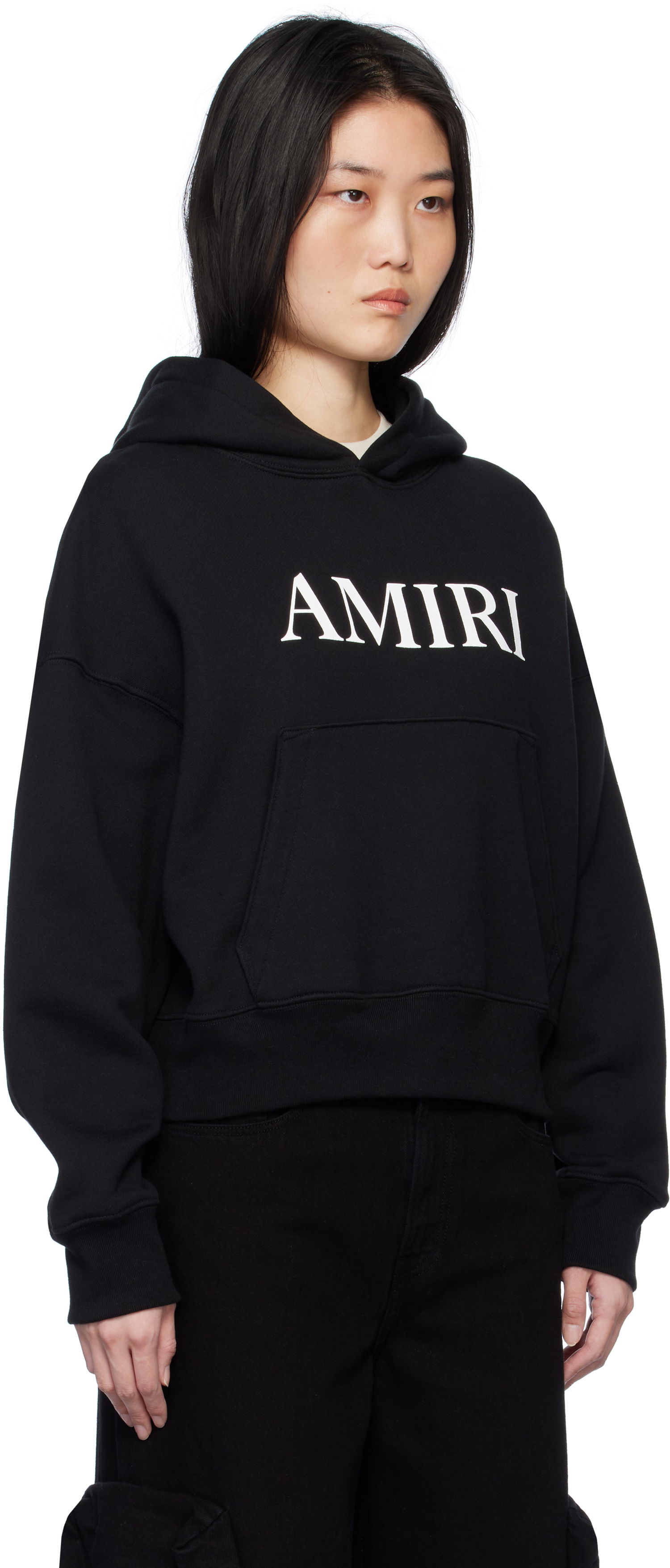 Суитчър AMIRI Core Logo Black Hoodie Черно | AWJYHD1019, 1