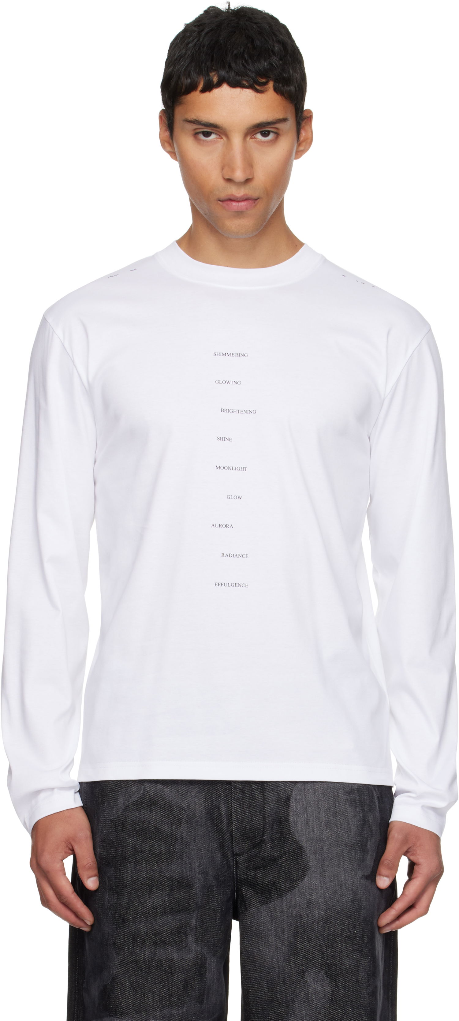Тениска HELIOT EMIL HELIOT EMIL Effulgence Long Sleeve T-Shirt Бяло | AW25_M_09_149_WHT02, 0