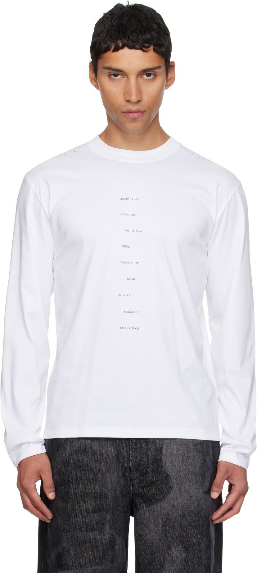 Тениска HELIOT EMIL HELIOT EMIL Effulgence Long Sleeve T-Shirt Бяло | AW25_M_09_149_WHT02