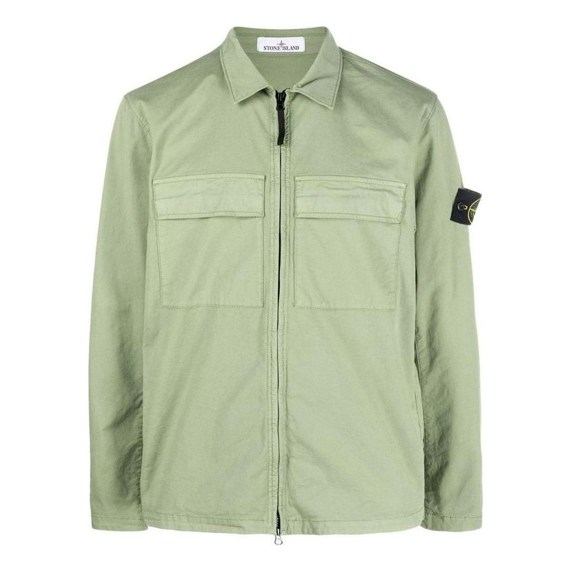 Риза Stone Island Compass Logo Shirt Jacket Зелено | 781510210-V0055