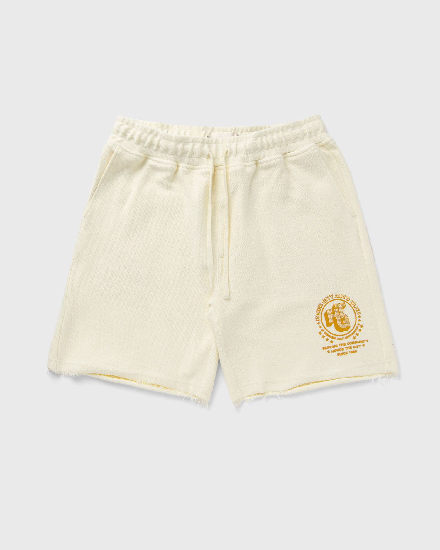 Къси панталони Honor The Gift Herringbone Raw Edge Sweatshorts Бежово | HTG250122-WHITE, 1