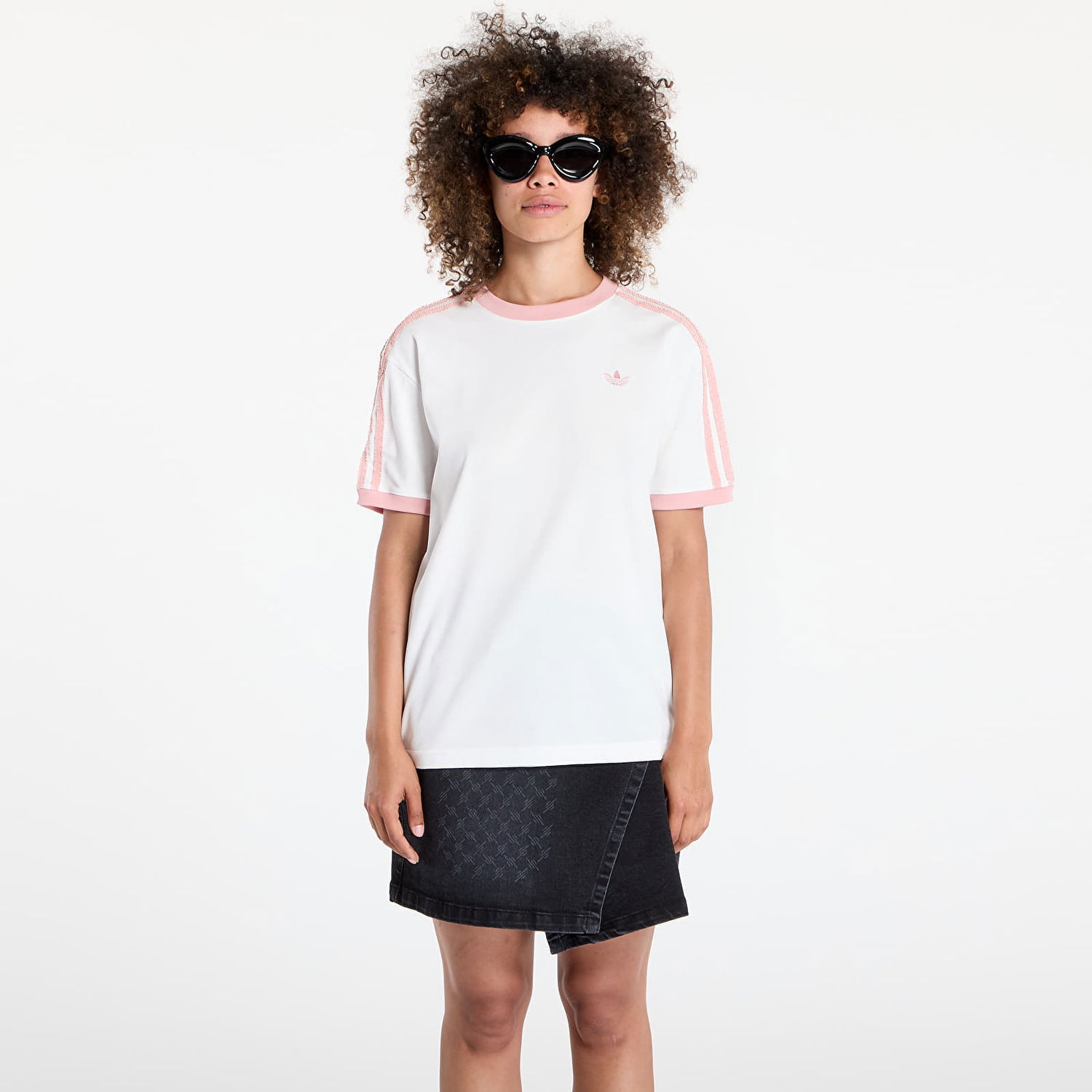 Тениска adidas Originals adidas Originals Ruffle 3-Stripes Tee Бяло | KC8821, 0