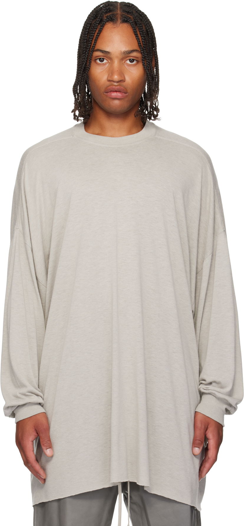 Тениска Rick Owens Rick Owens Concordians Tommy Long Sleeve T-Shirt Сиво | RU02E1276 JR