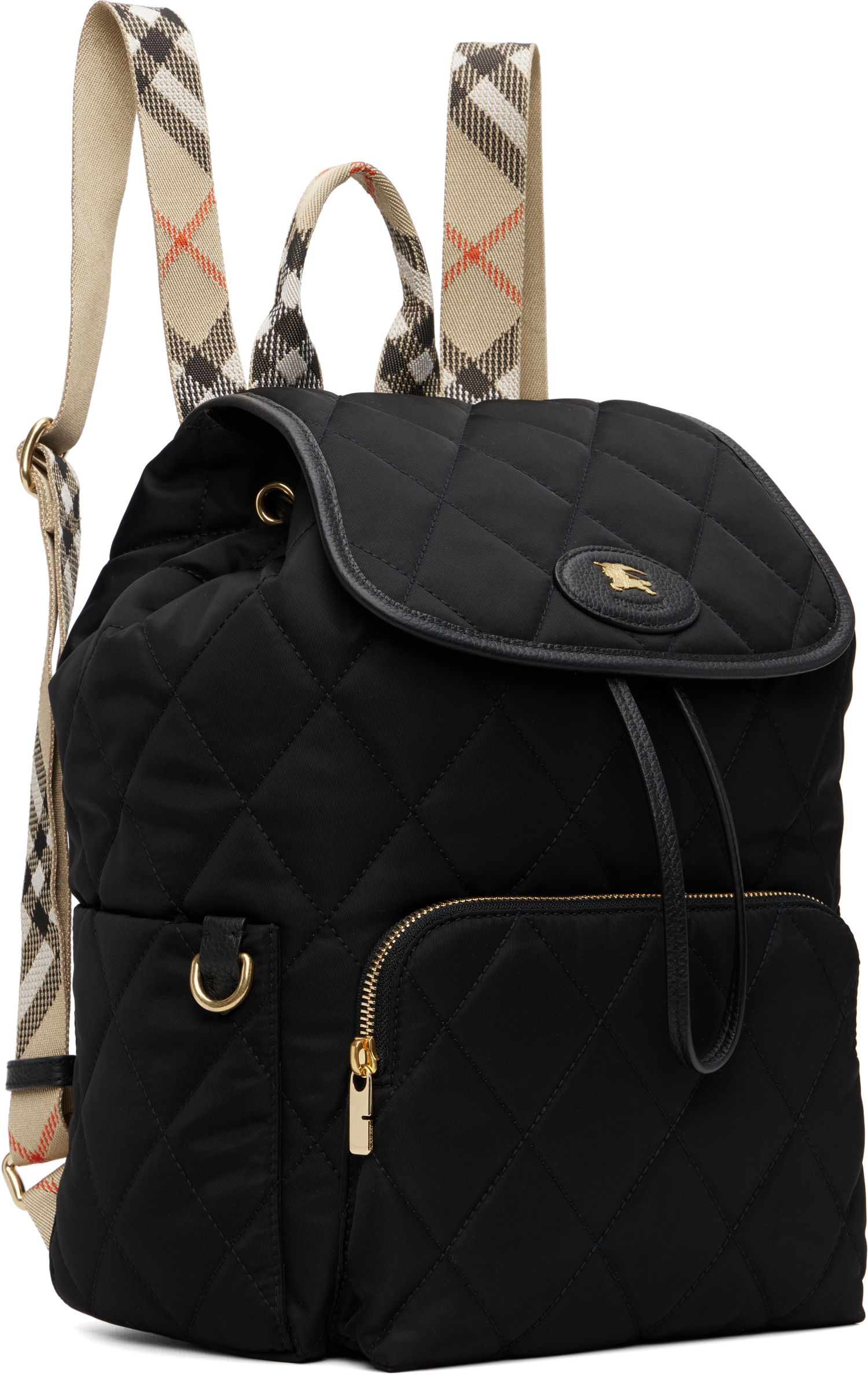Раница Burberry Burberry Horseshoe Quilted Backpack Черно | 8114394, 1
