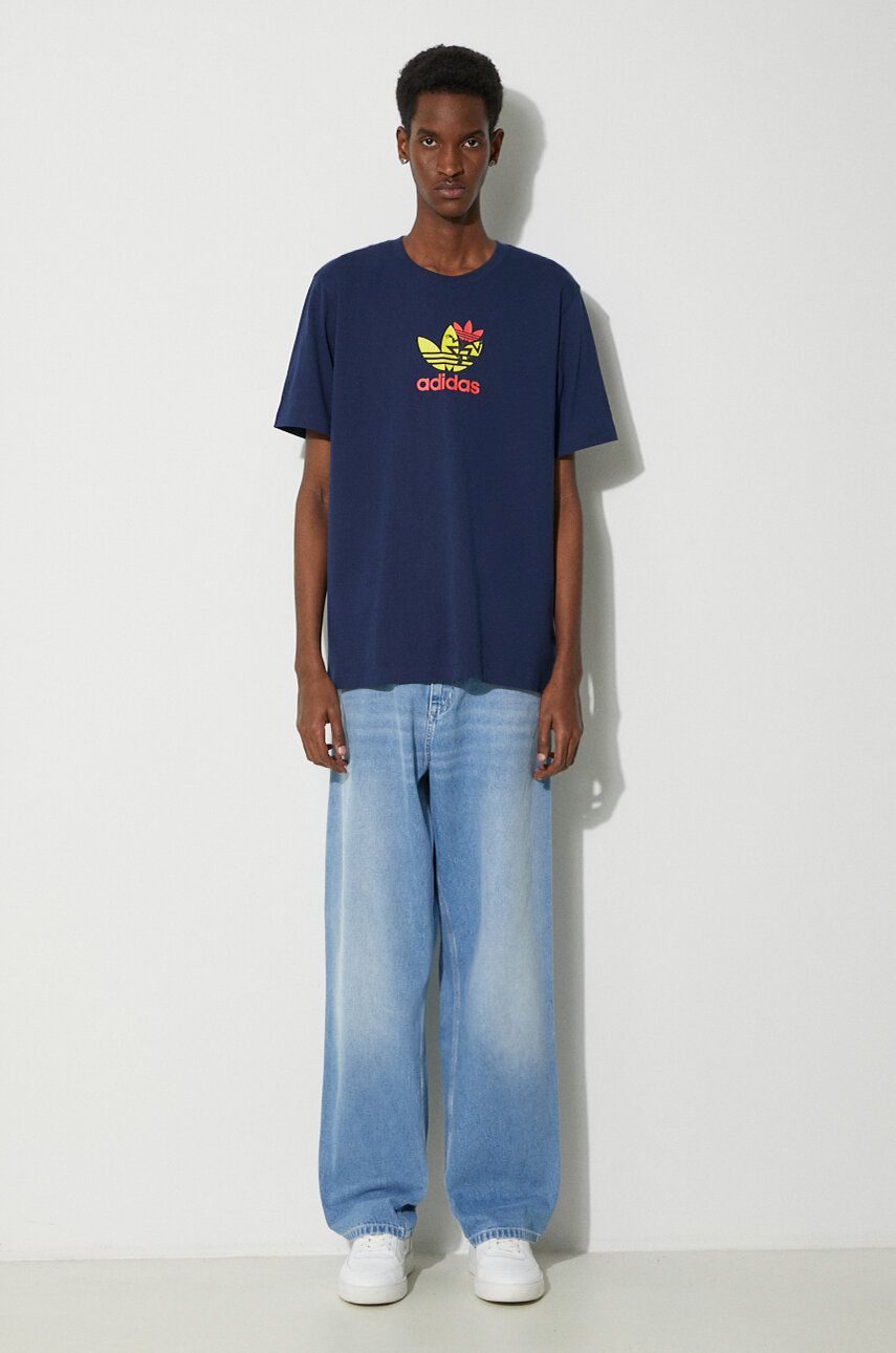 Тениска adidas Originals Printed T-Shirt Синьо | IS0233, 1
