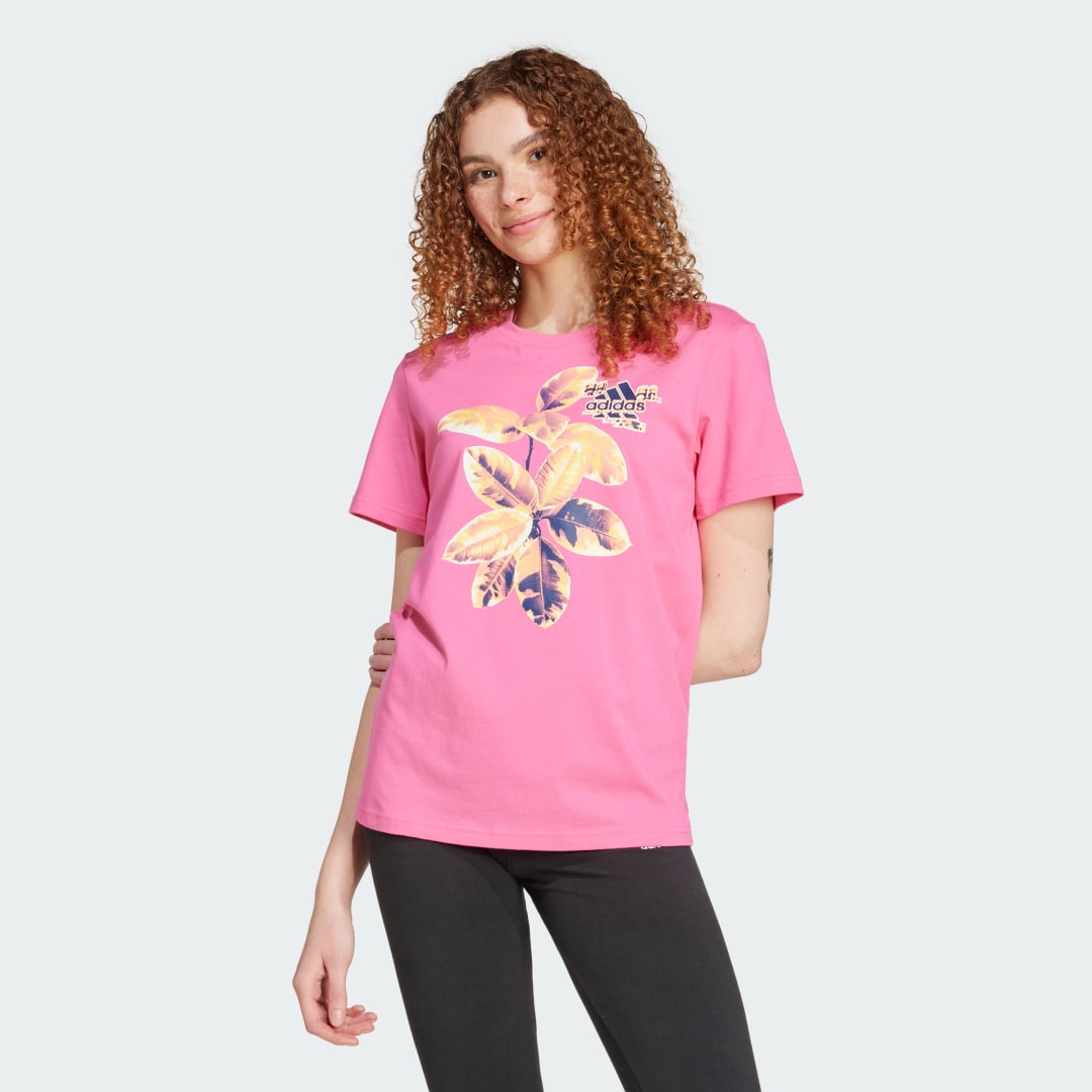 Тениска adidas Performance Beach Graphic T-Shirt Розово | IN6453, 1