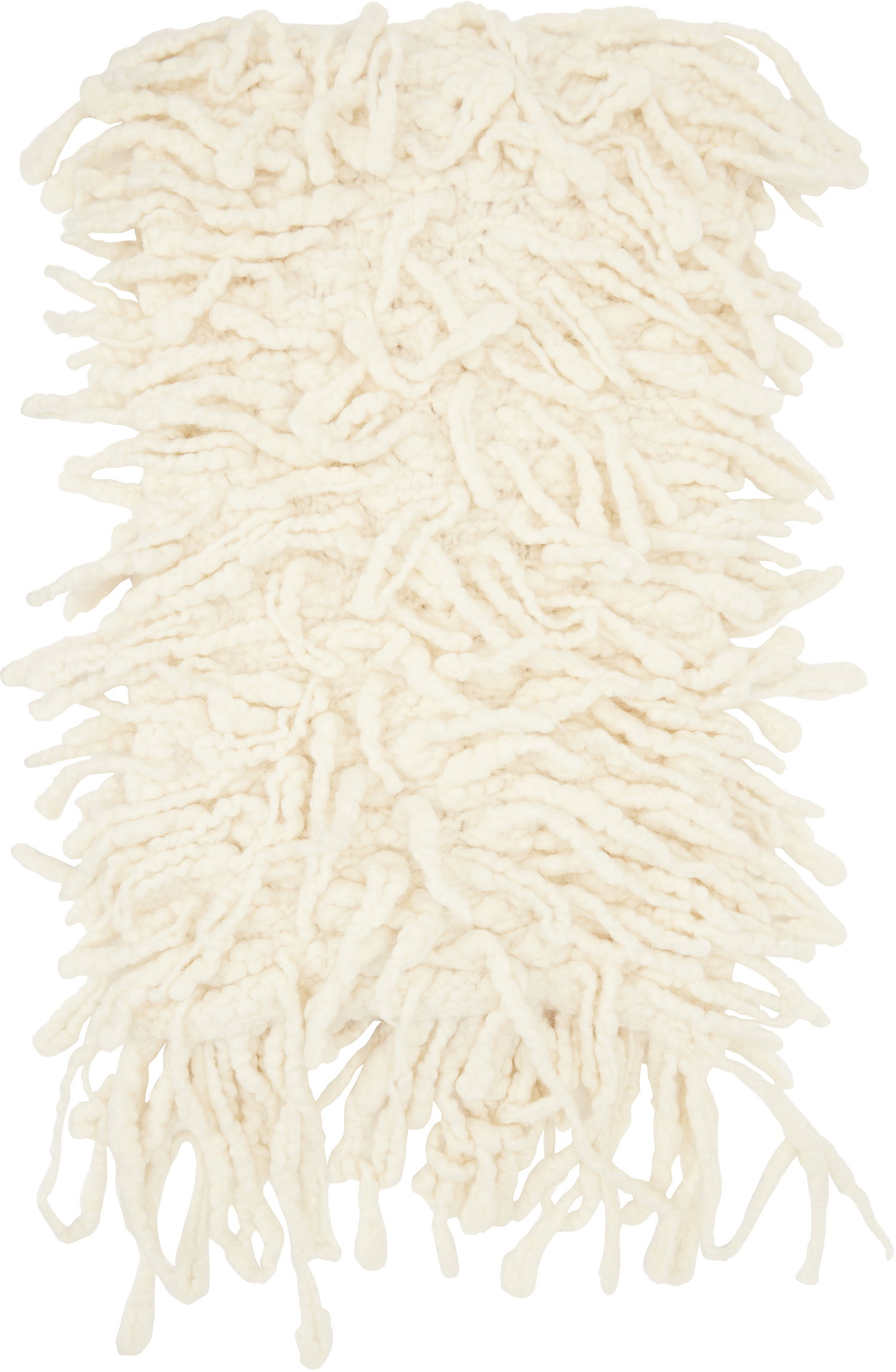 Шал Ann Demeulemeester Fringed Stole Scarf Бяло | 2402-U-SC35-KN052-003, 1